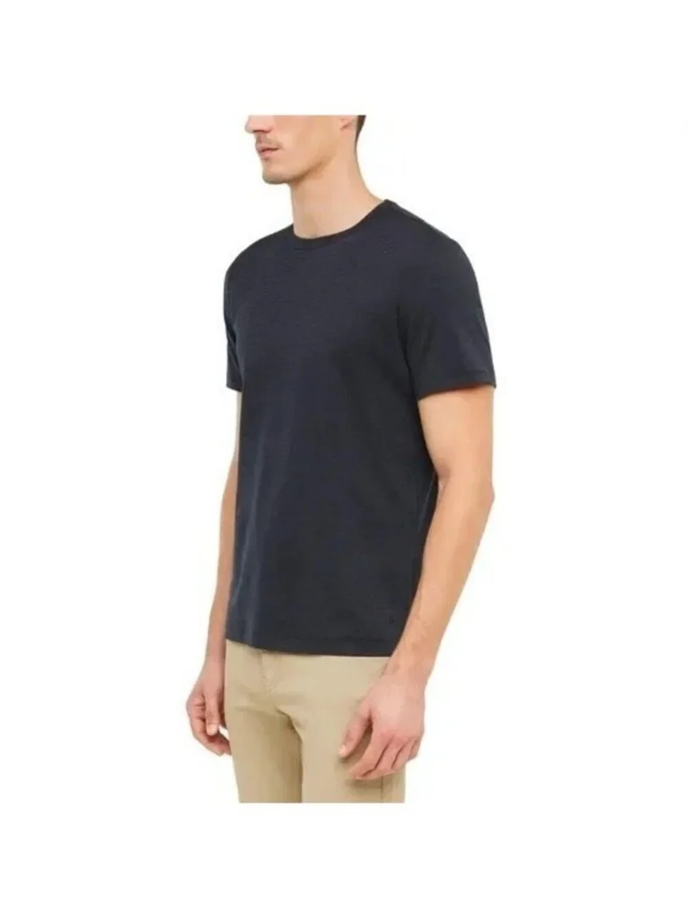 NWOT Banana Republic Men's M Luxe Touch Tee Shirt 100% Cotton Black Striped
